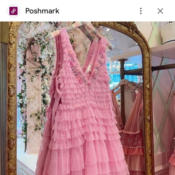 LoveShackFancy Minya Mini Dress in Millenial Pink Size 0 - Picture 4 of 5